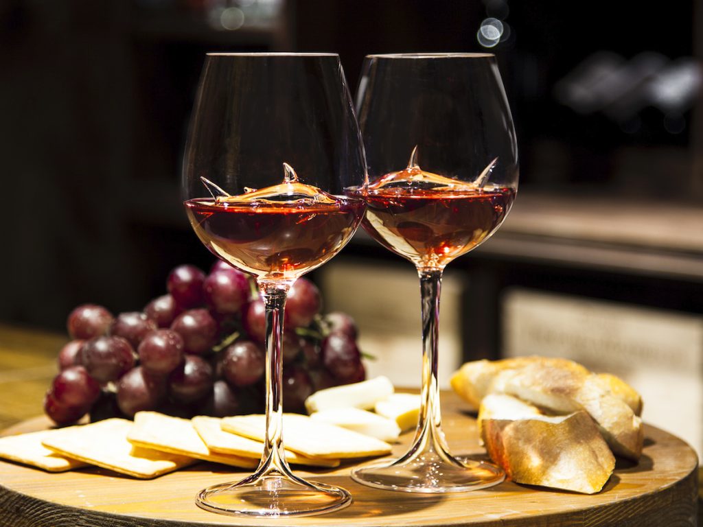 Shark Wine Glass in Bar